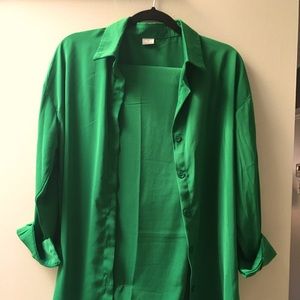 Matching set button up and pants